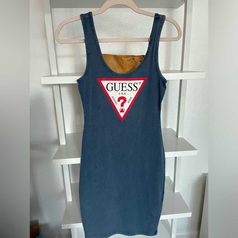 Guess Jeans Midi Dress in Blue.